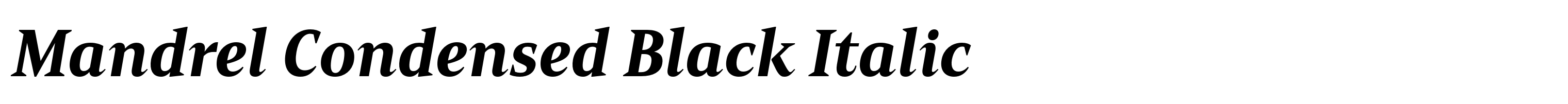 Mandrel Condensed Black Italic